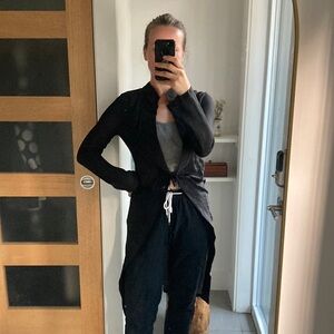 *last call* JNBY long black sheer blouse cardigan